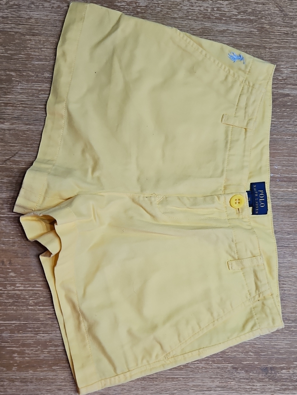 Polo by Ralph Lauren Yellow Girls Size 14 Flat Front Chino Shorts
